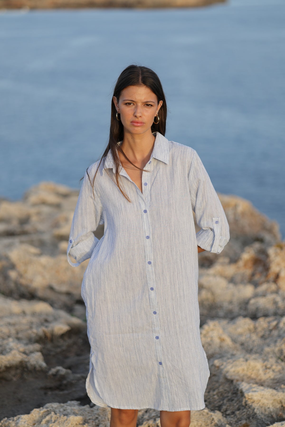 ABITO CAMICIA A RIGHE - Image 3