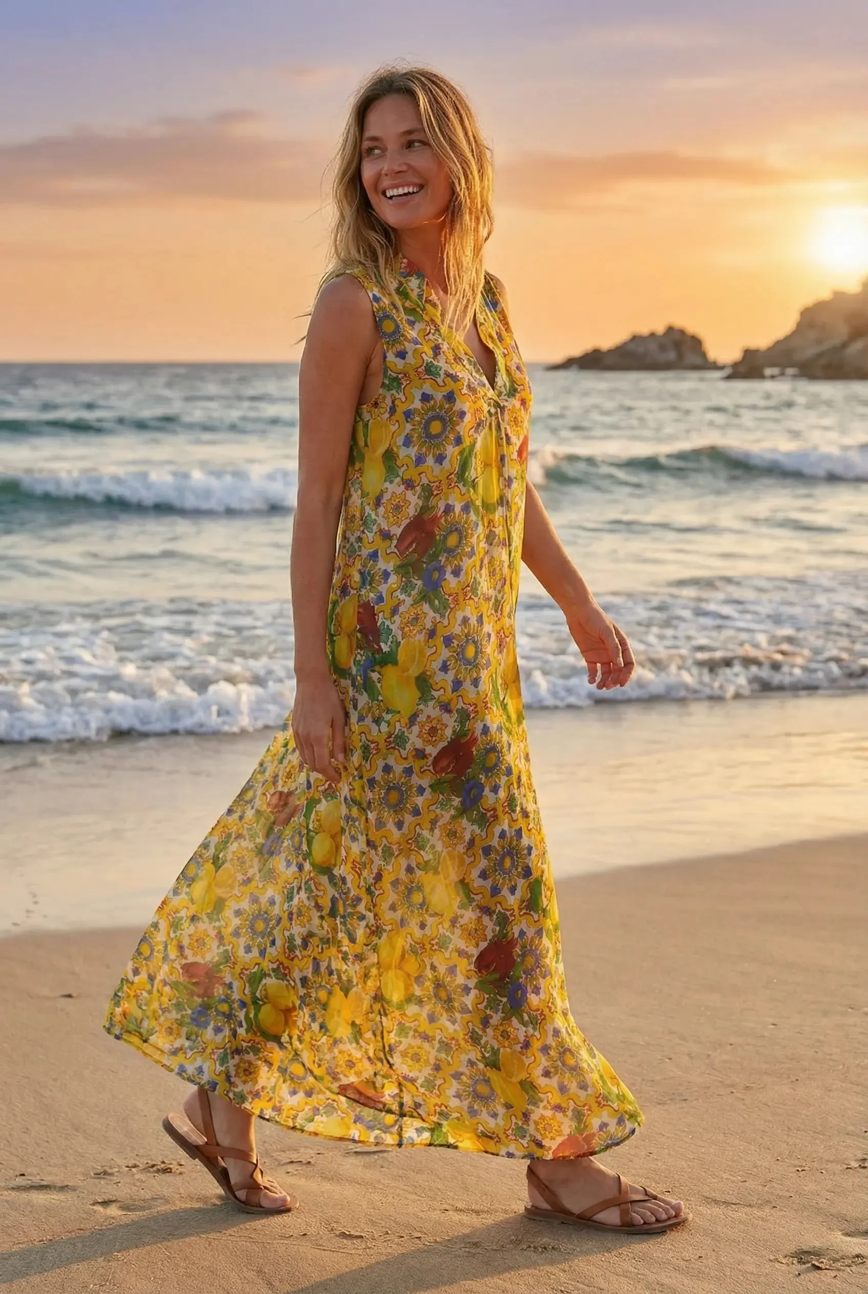 CAFTANO CHIFFON LUNGO
