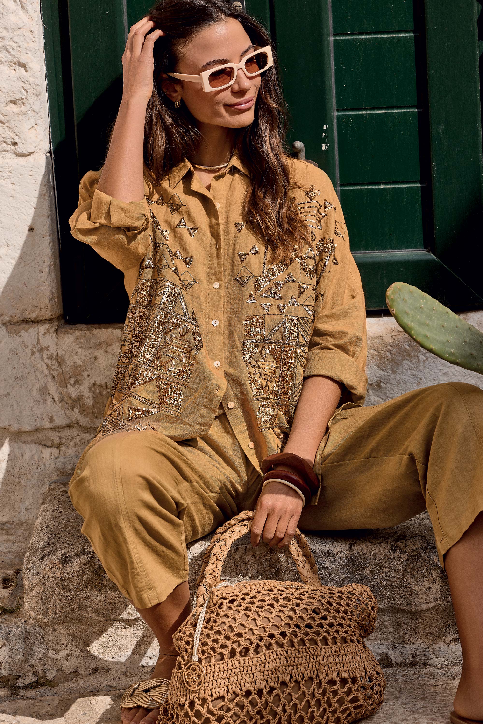 CAMICIA IN MISTO LINO TIZIANA