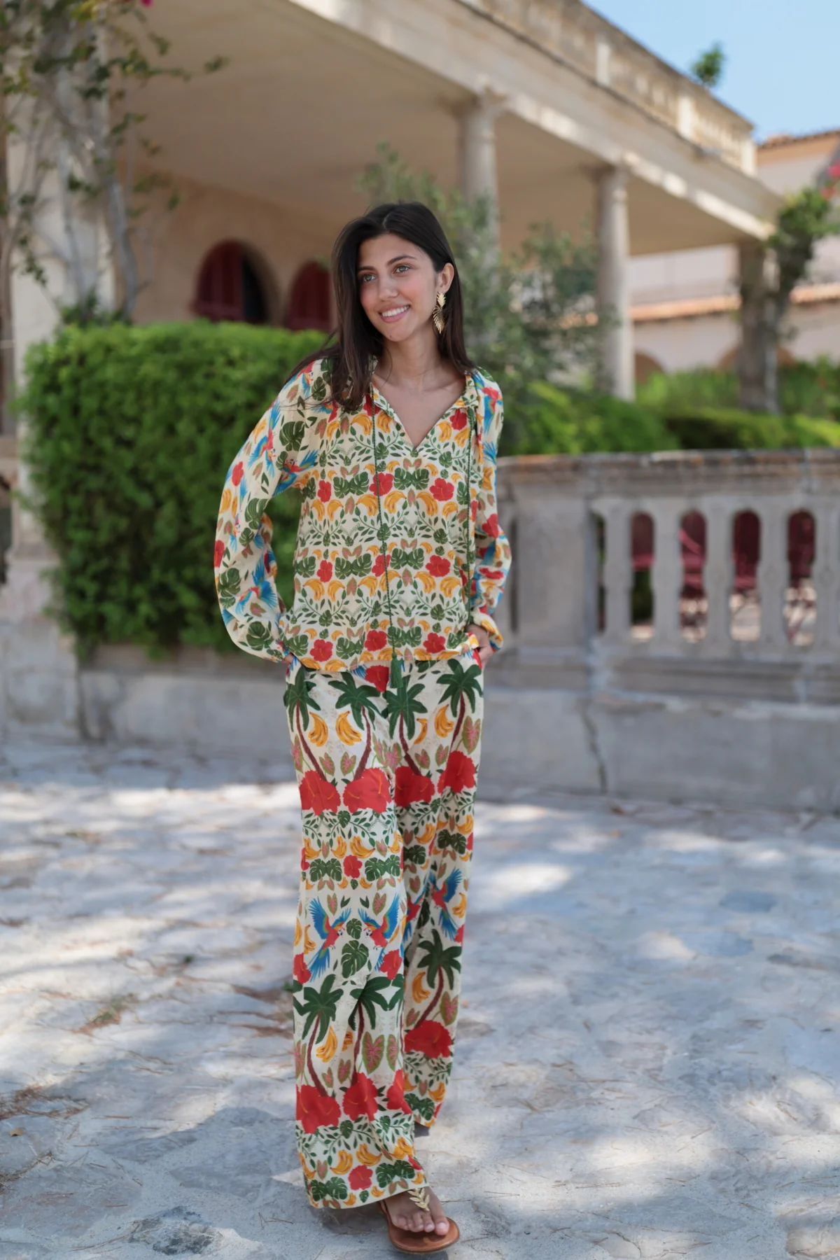 PANTALONE PALAZZO TROPICALE - Image 4