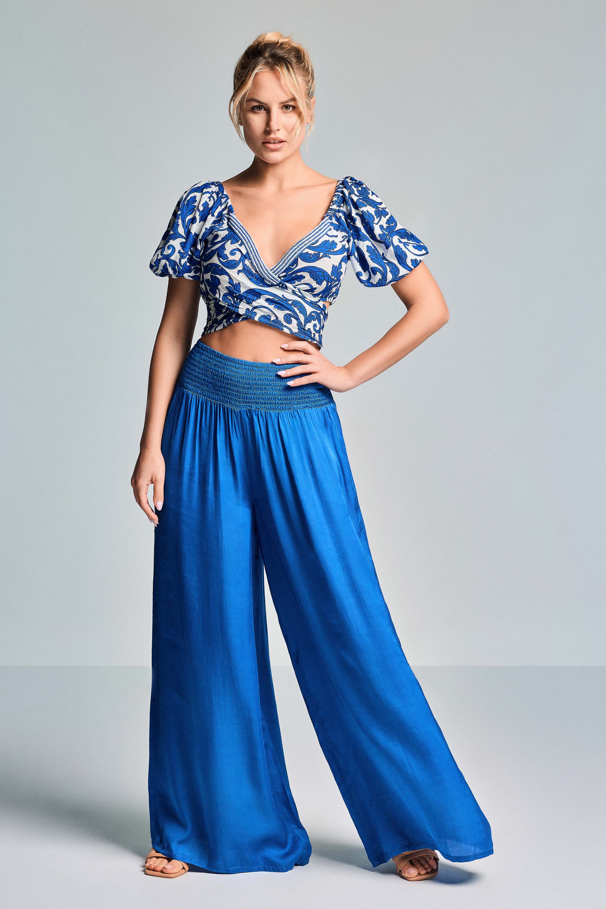 PANTALONI PALAZZO SKY - Image 3